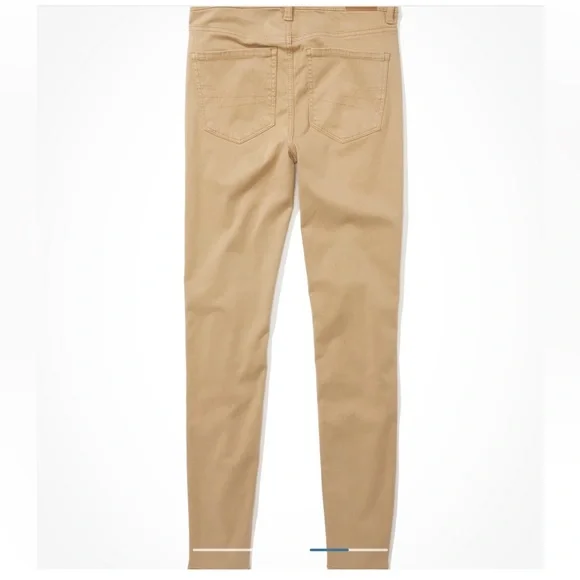 AE High Waisted Jegging Khaki size 8 like new condition - Picture 5 of 7